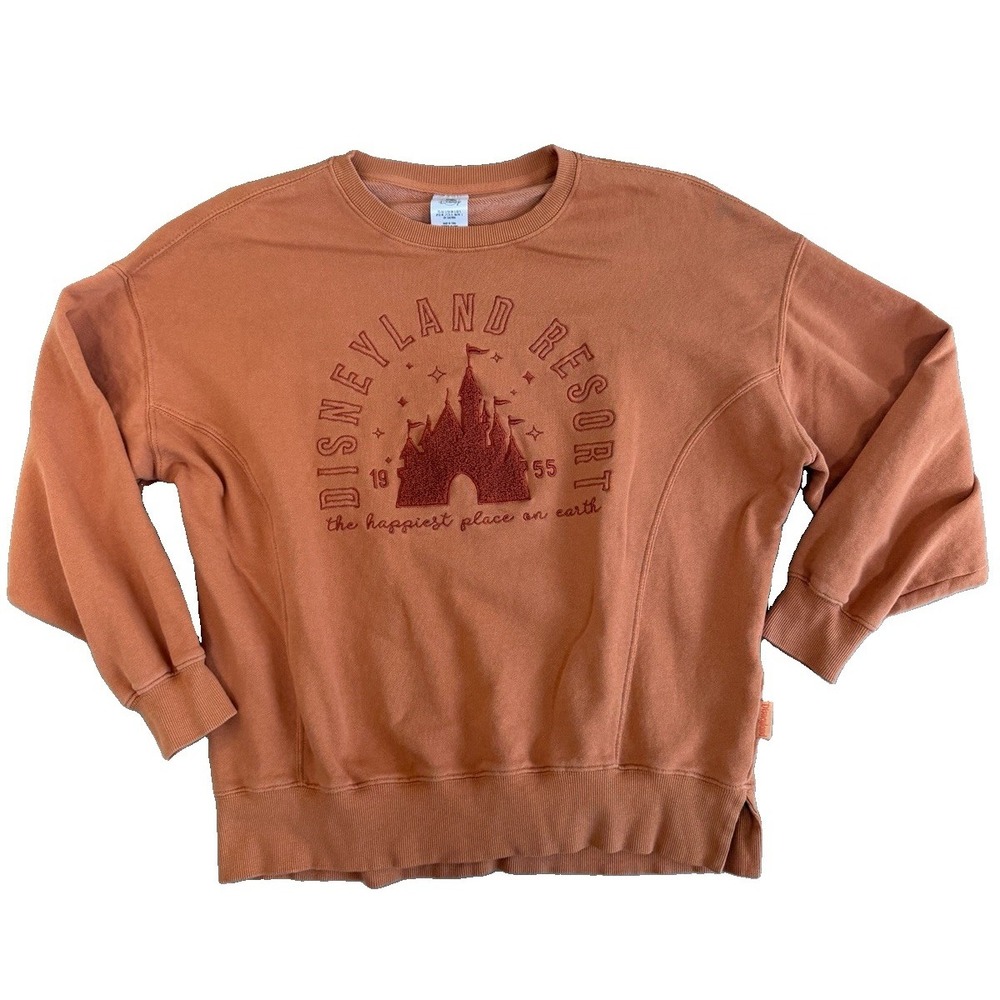 Disneyland Resort Disney Mickey Mouse Fall Copper Orange Sweatshirt Womens Small